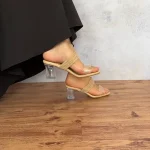 صندل پاشنه شیشه ای کنفی - تصویر 3